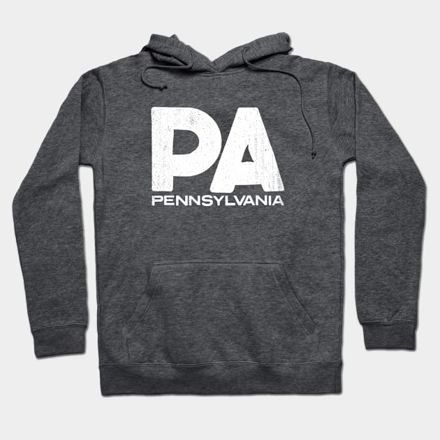 PA Pennsylvania Vintage State Typography Hoodie by Commykaze